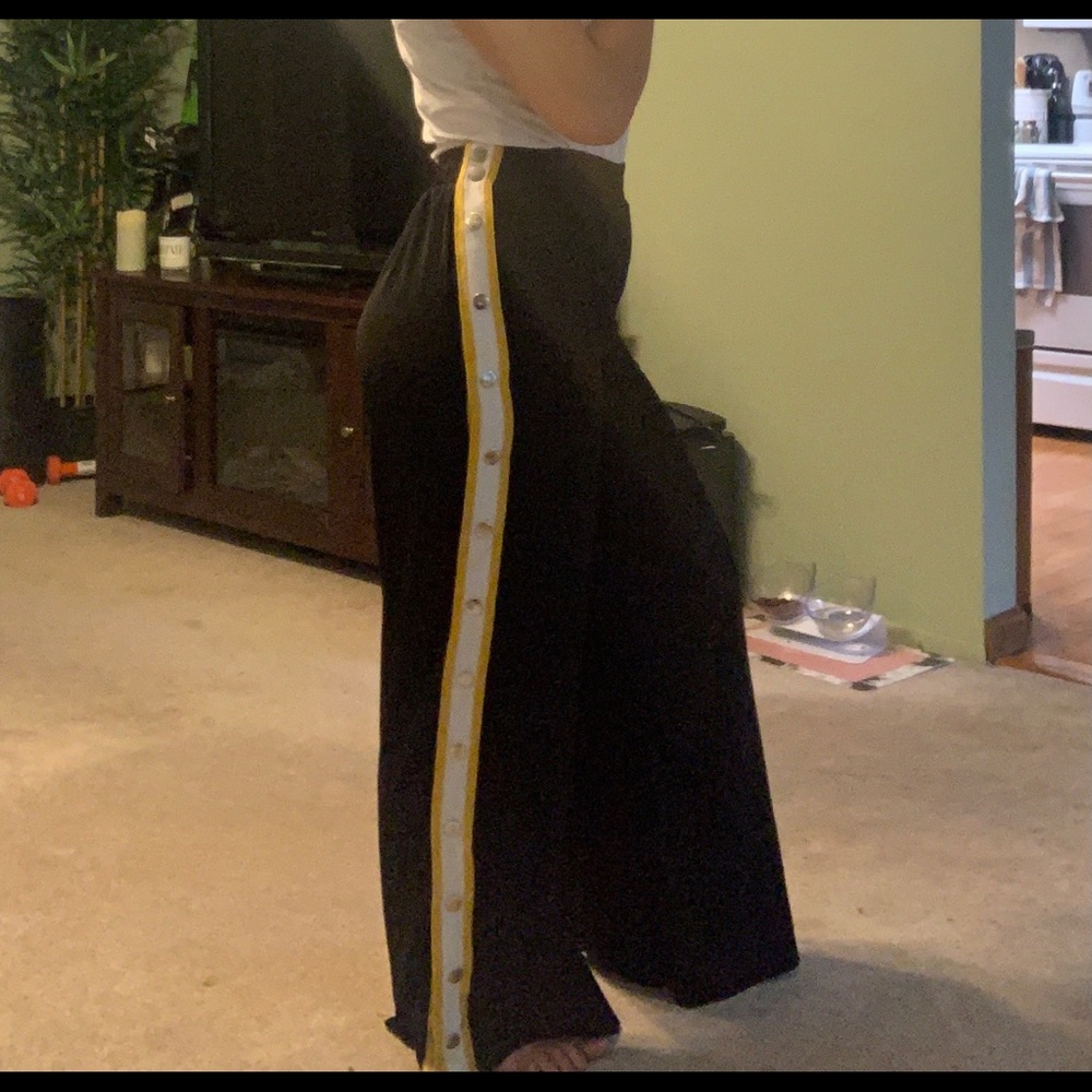 f21 wide leg button pants
